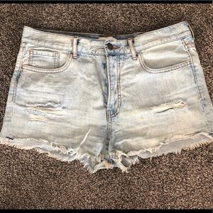 Forever 21 Light wash high waisted jean shorts.